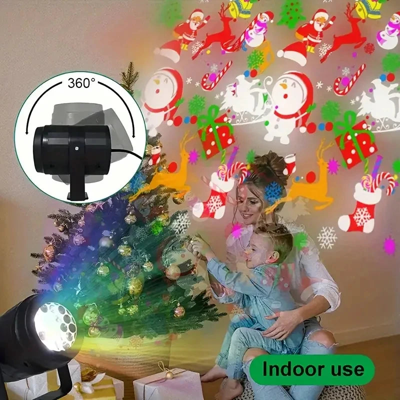 Outdoor Christmas Projector Lights – 16-Pattern Rotating Holiday Light Show