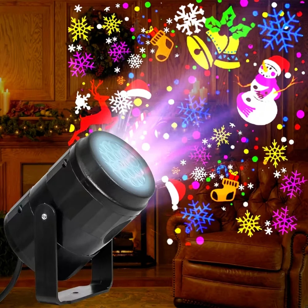 Outdoor Christmas Projector Lights – 16-Pattern Rotating Holiday Light Show