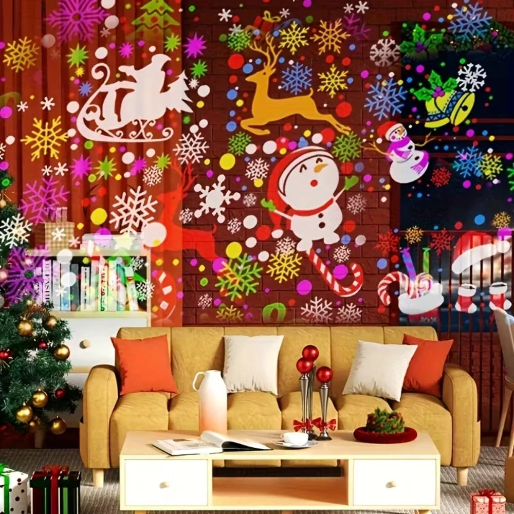 Outdoor Christmas Projector Lights – 16-Pattern Rotating Holiday Light Show