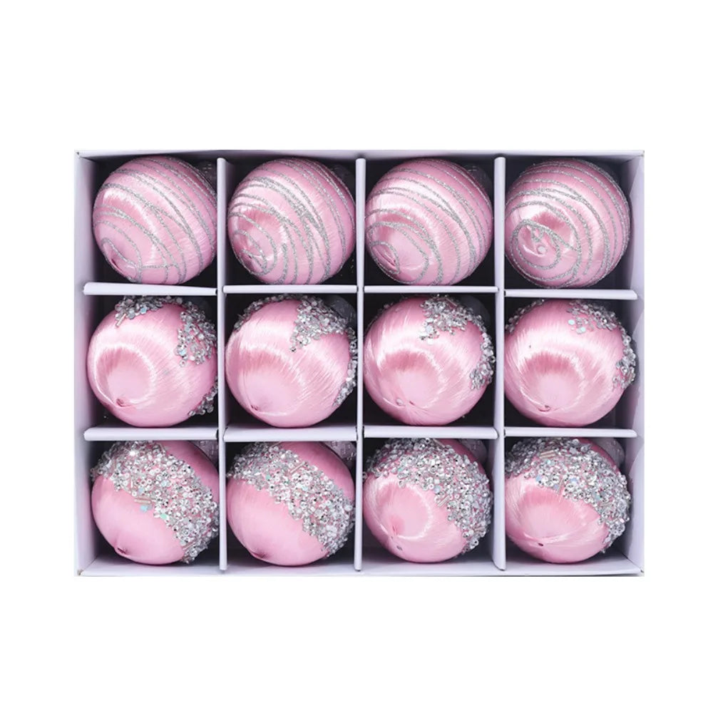 Juego de 12 Bolas Inastillables Decorativas para Árbol de Navidad