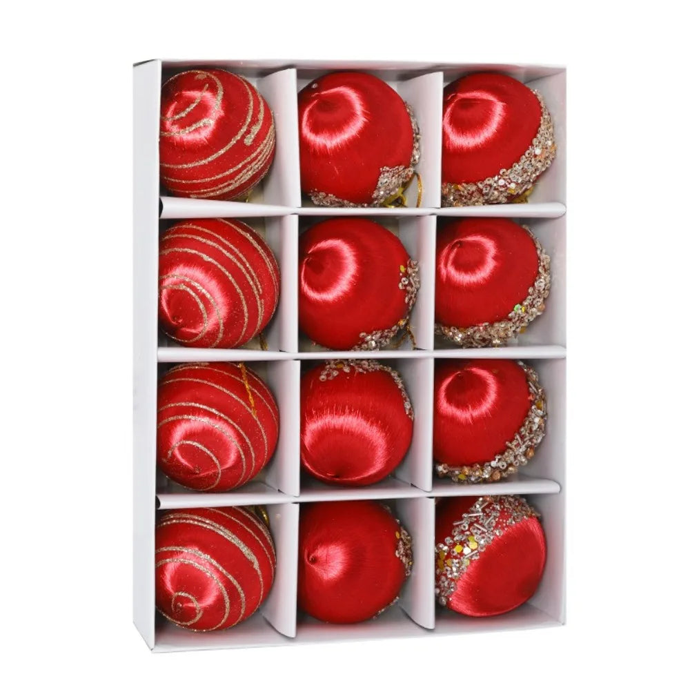 Juego de 12 Bolas Inastillables Decorativas para Árbol de Navidad