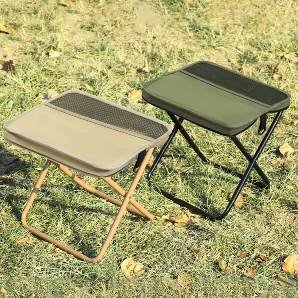 Taburete telescópico plegable – Silla portátil plegable para acampada al aire libre