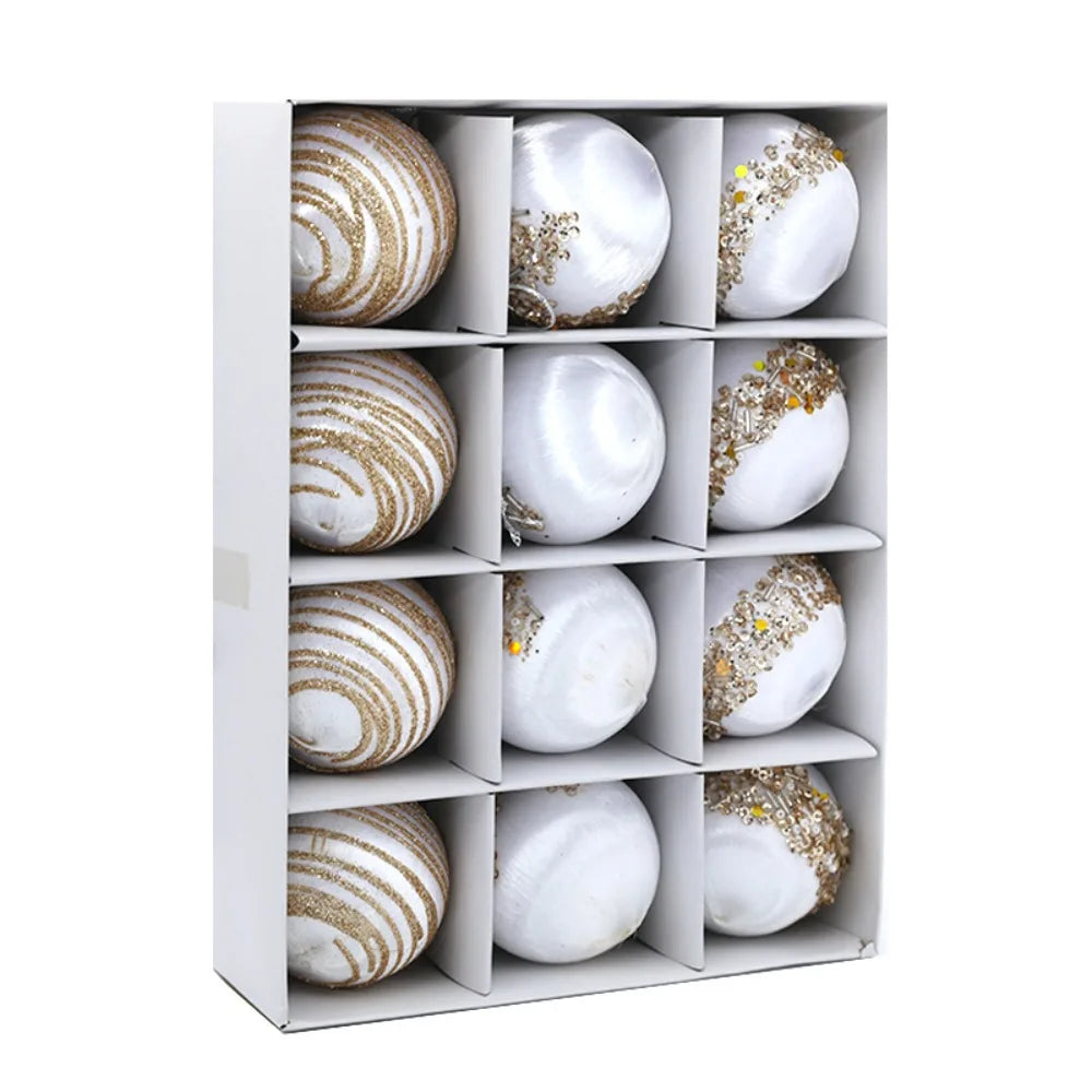 Juego de 12 Bolas Inastillables Decorativas para Árbol de Navidad