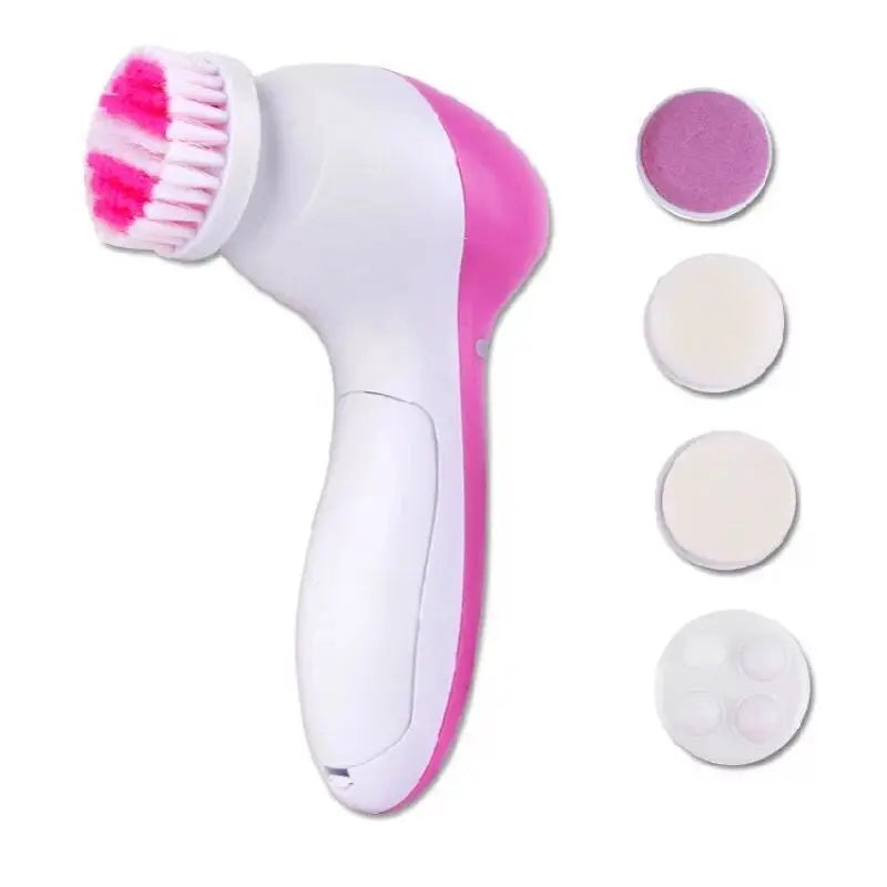 Cepillo facial eléctrico de limpieza – Kit de belleza 5 en 1 con masajeador