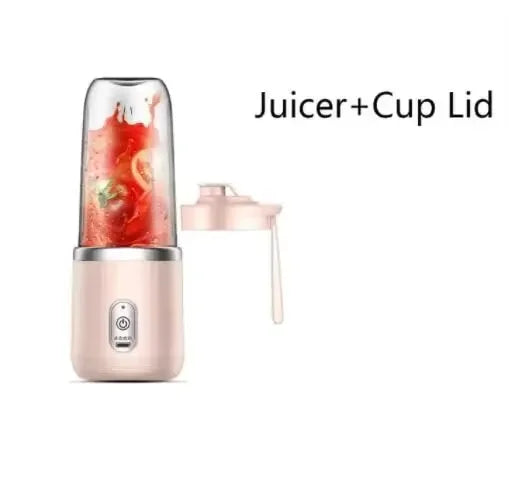 Licuadora USB portátil recargable – Mini licuadora de vaso de 6 cuchillas
