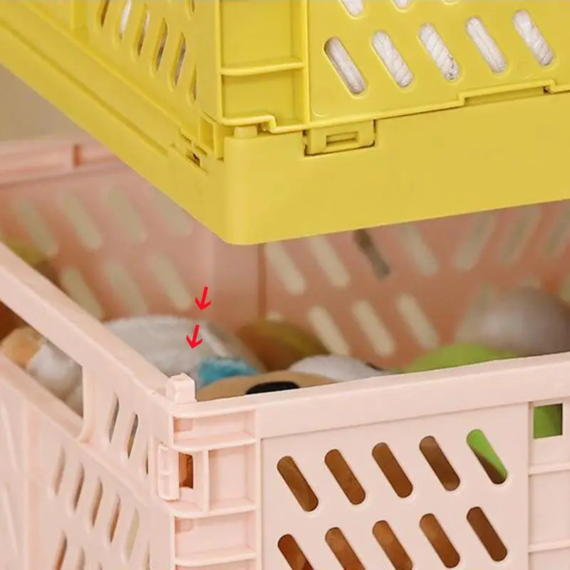 Caja organizadora de almacenamiento plegable – Cesto plegable para armario y guardarropa