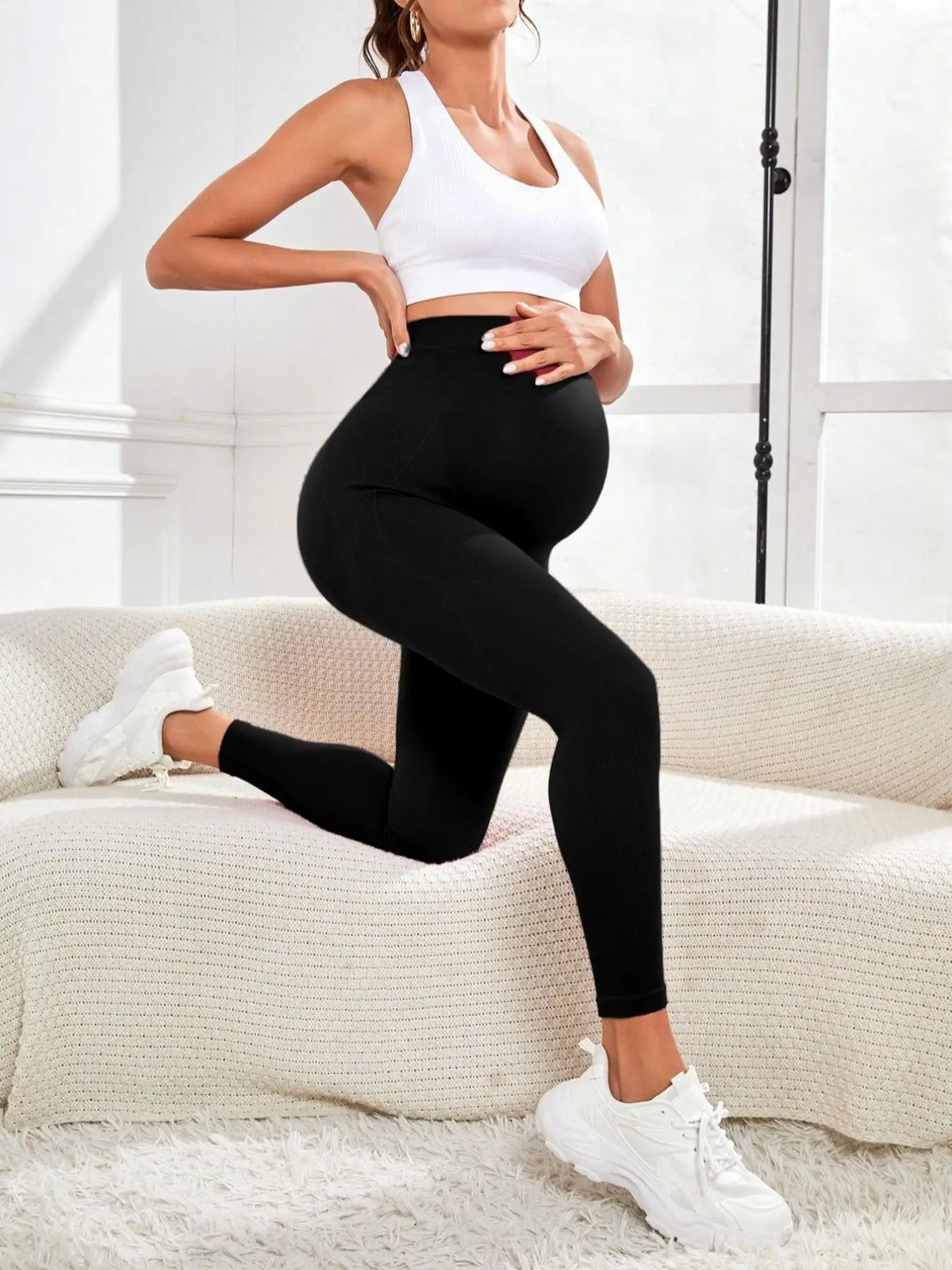 Maternity Leggings Over Bump
