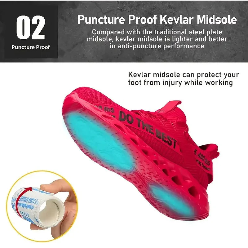 Lightweight Steel-Toe Safety Work Sneakers