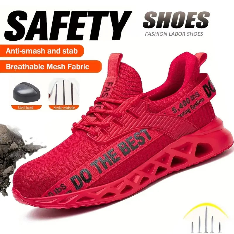 Lightweight Steel-Toe Safety Work Sneakers
