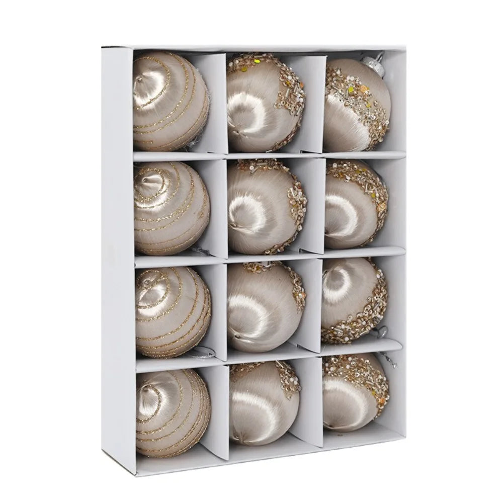 Juego de 12 Bolas Inastillables Decorativas para Árbol de Navidad