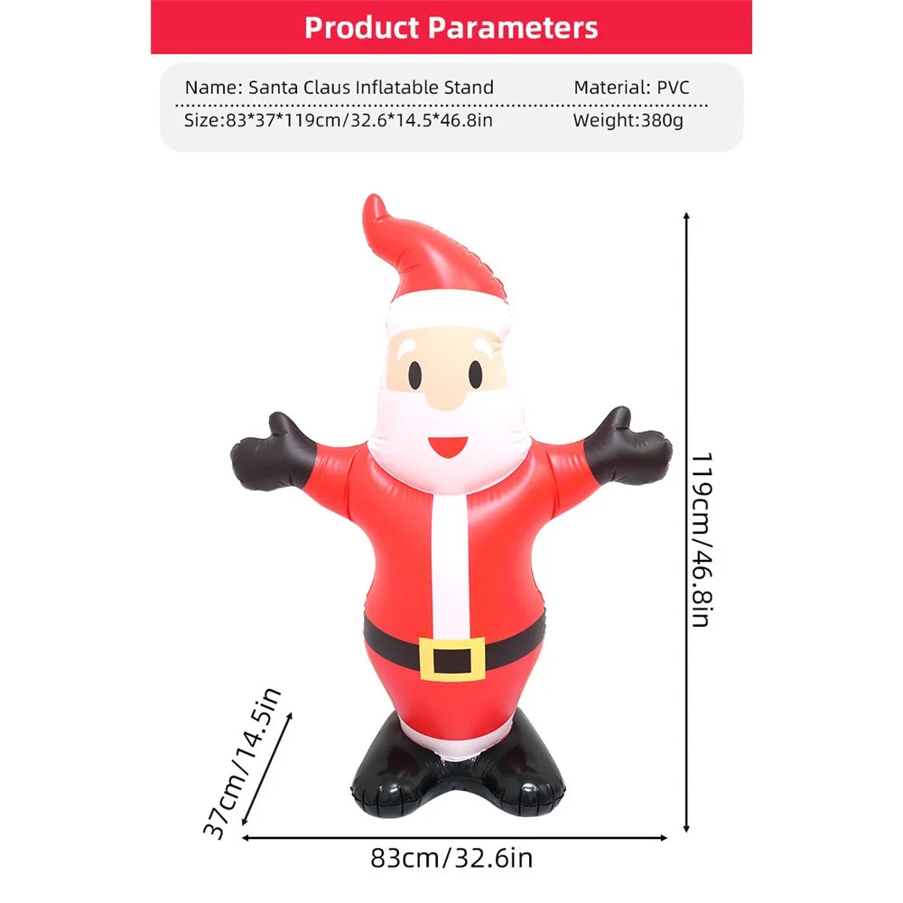 Inflatable Christmas Santa Yard Decoration – LED Light-Up Outdoor Holiday Display