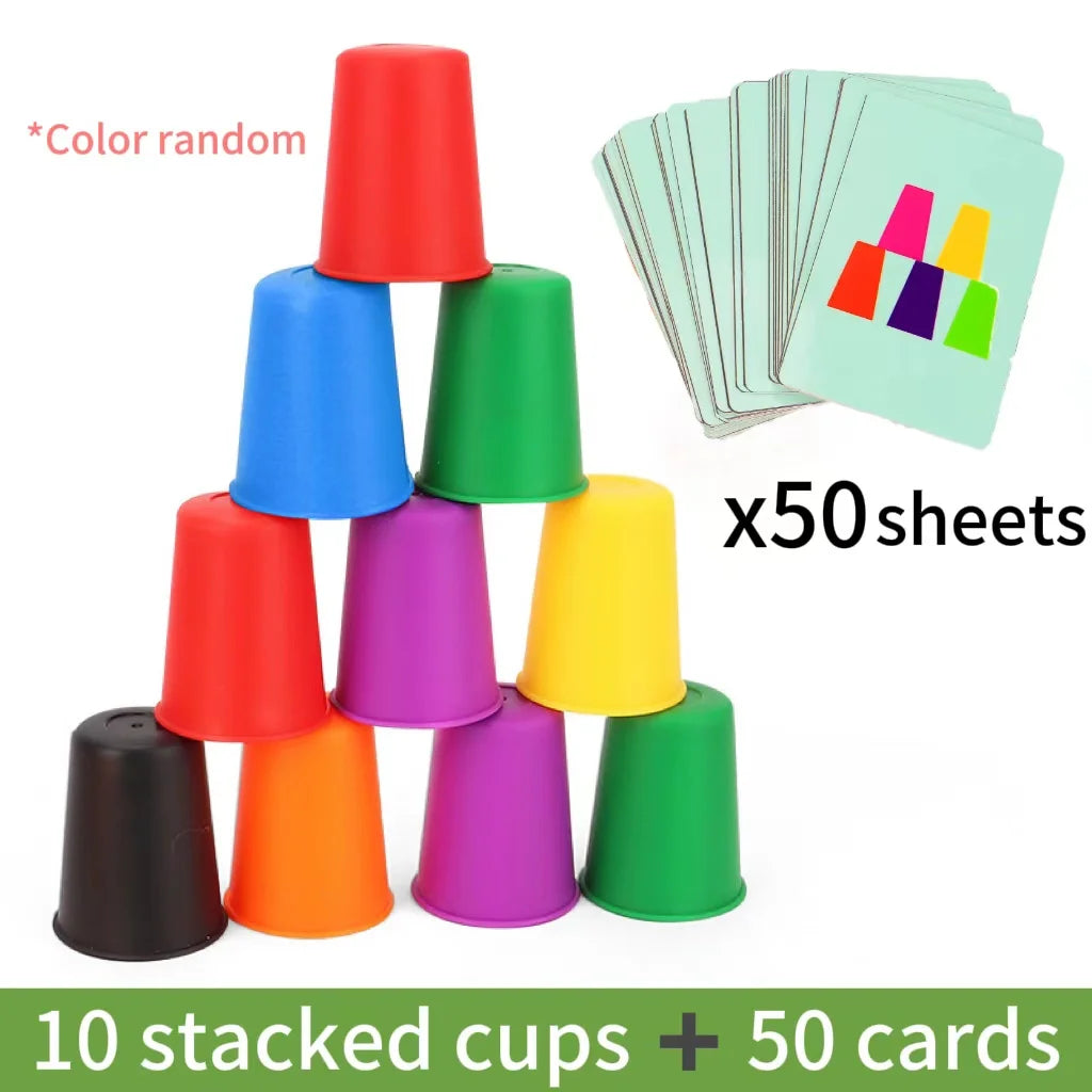Montessori Stacking Cup Toy – Educational Color Learning Game for Kids