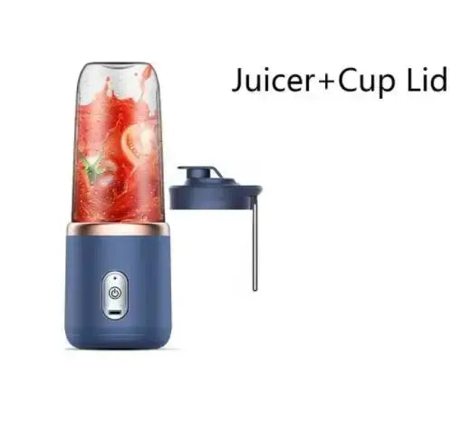Licuadora USB portátil recargable – Mini licuadora de vaso de 6 cuchillas