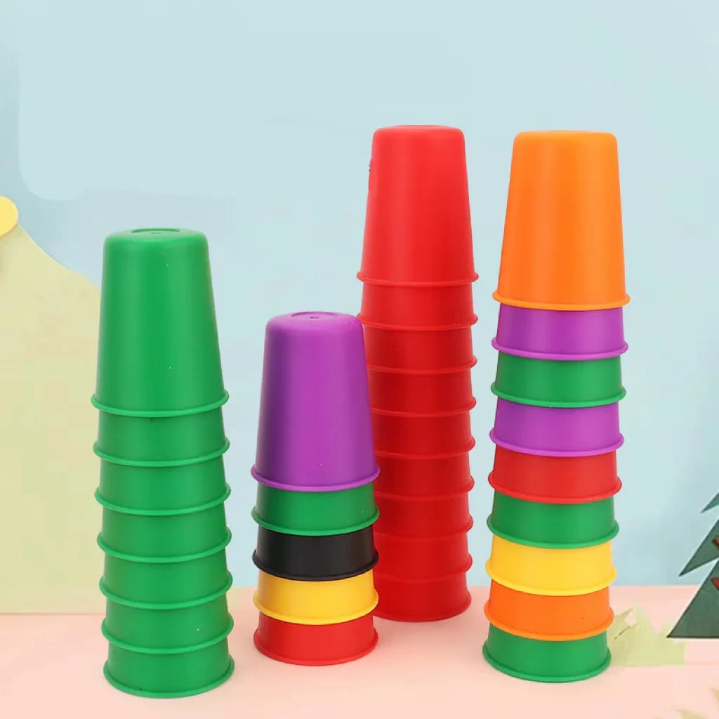 Montessori Stacking Cup Toy – Educational Color Learning Game for Kids