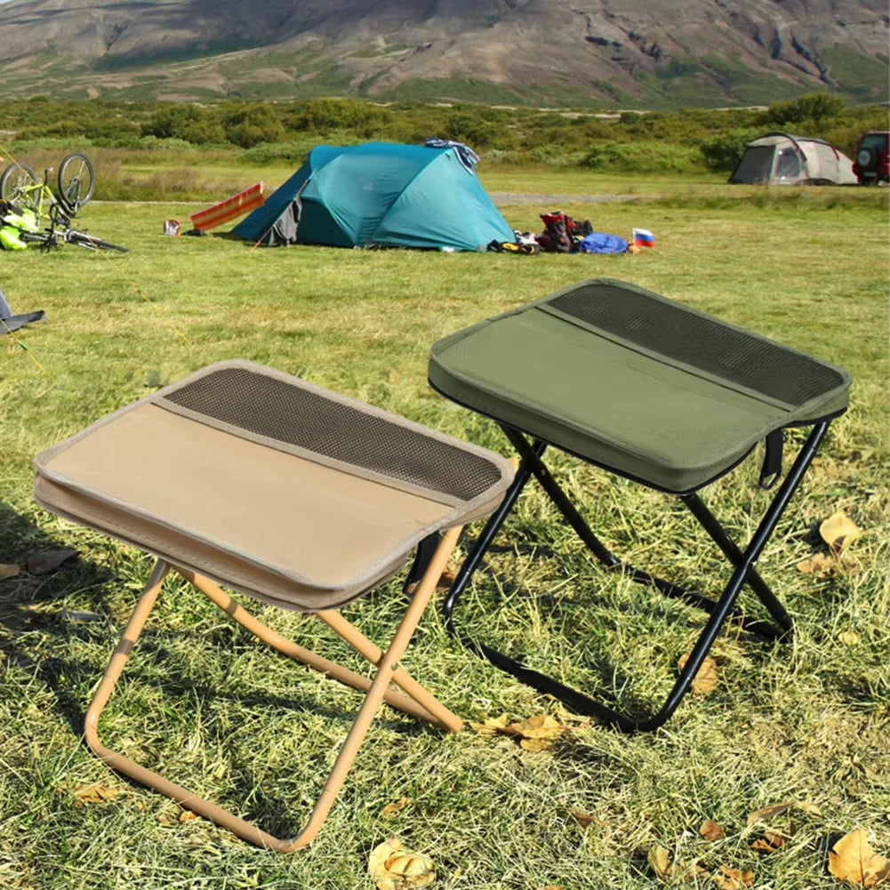Taburete telescópico plegable – Silla portátil plegable para acampada al aire libre