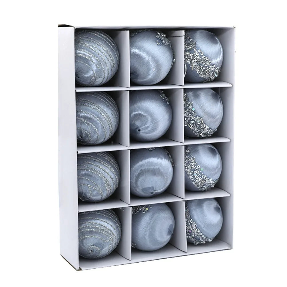 Juego de 12 Bolas Inastillables Decorativas para Árbol de Navidad