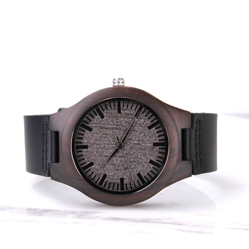 Non-Message Card Wood Watch with Engraving