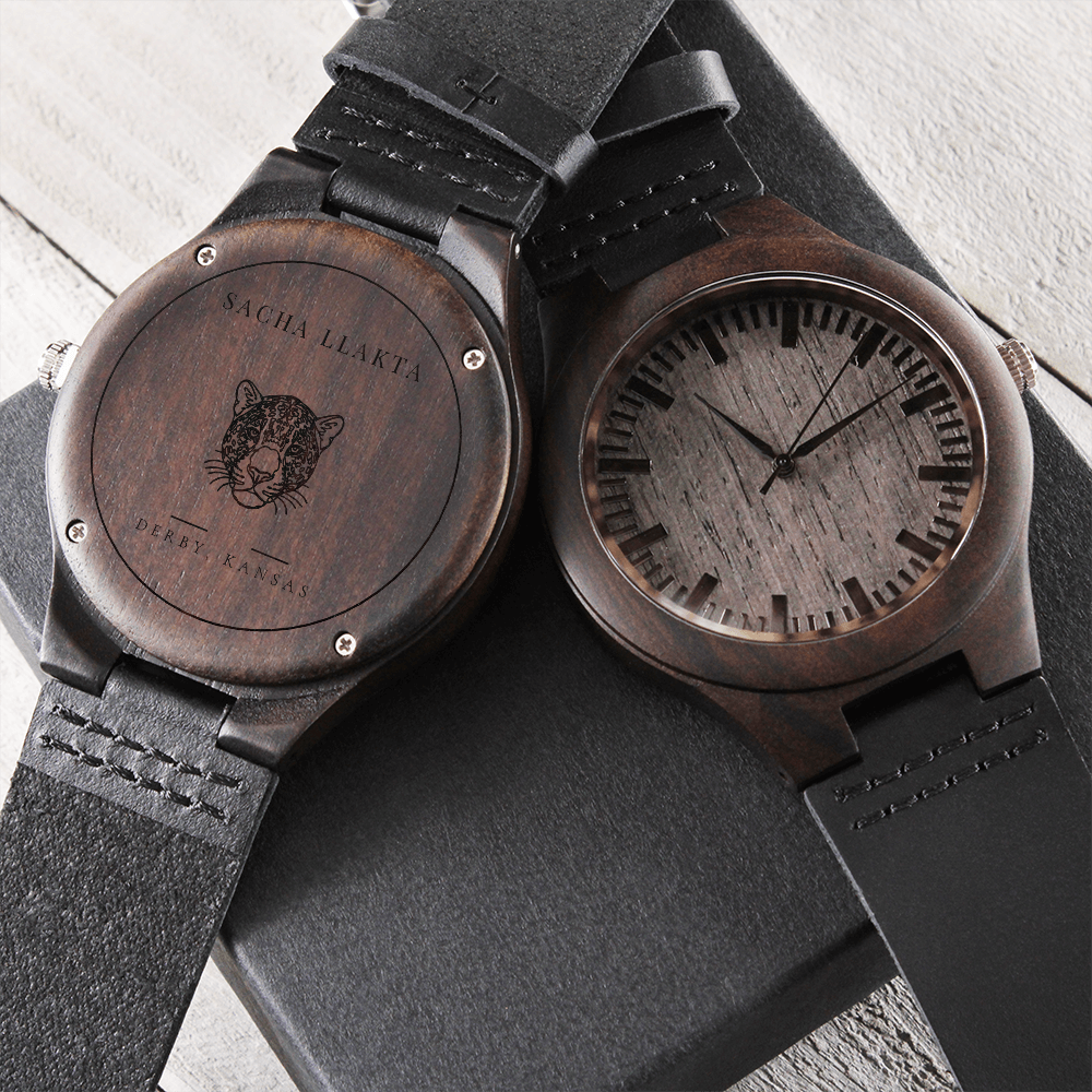 Non-Message Card Wood Watch with Engraving