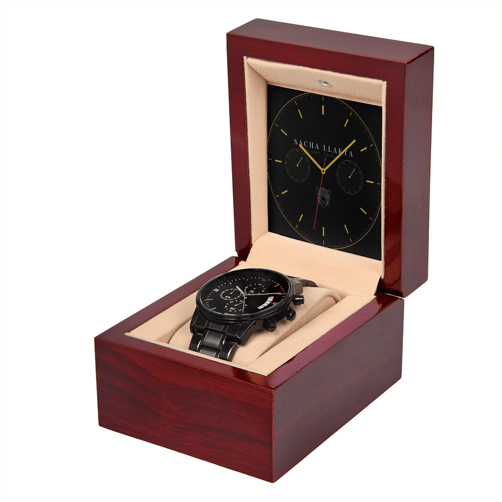 Black Chronograph Watch